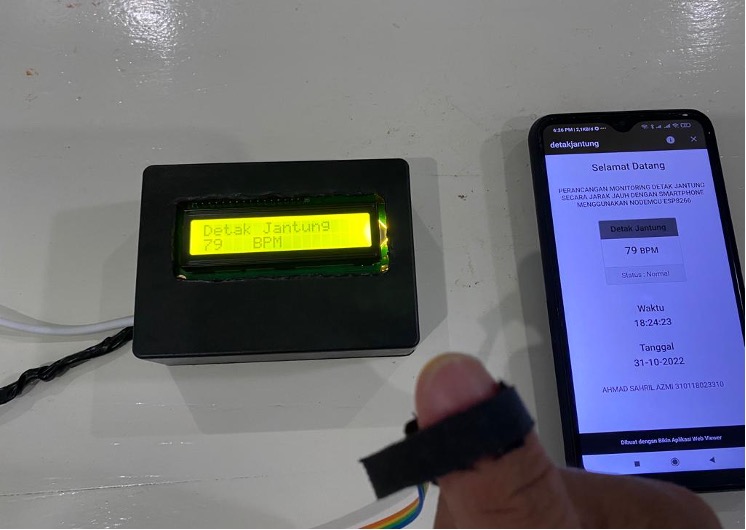 PERANCANGAN MONITORING DETAK JANTUNG SECARA JARAK JAUH DENGAN SMARTPHONE MENGGUNAKAN NODEMCU ESP8266