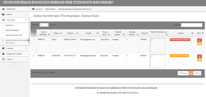 Aplikasi Persebran Rumah Kosan Basis Web Studi Kasus Banjarbaru