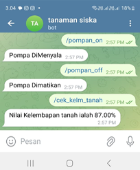 Perancangan Alat Penyiram Tanaman Otomatis Pada Tanaman Seledri Berbais Telegram